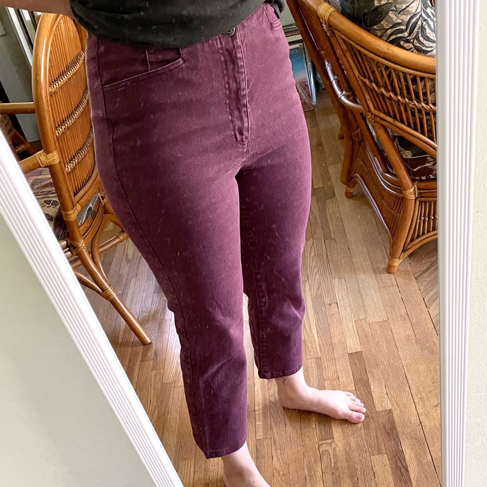 Canada Made Cotton Maroon Jeans